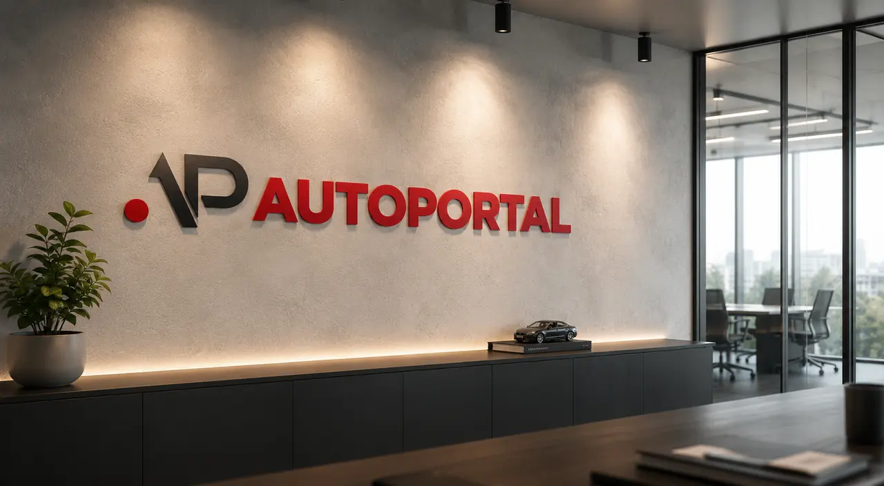 Логотип АвтоПорталу в офісі редакції
